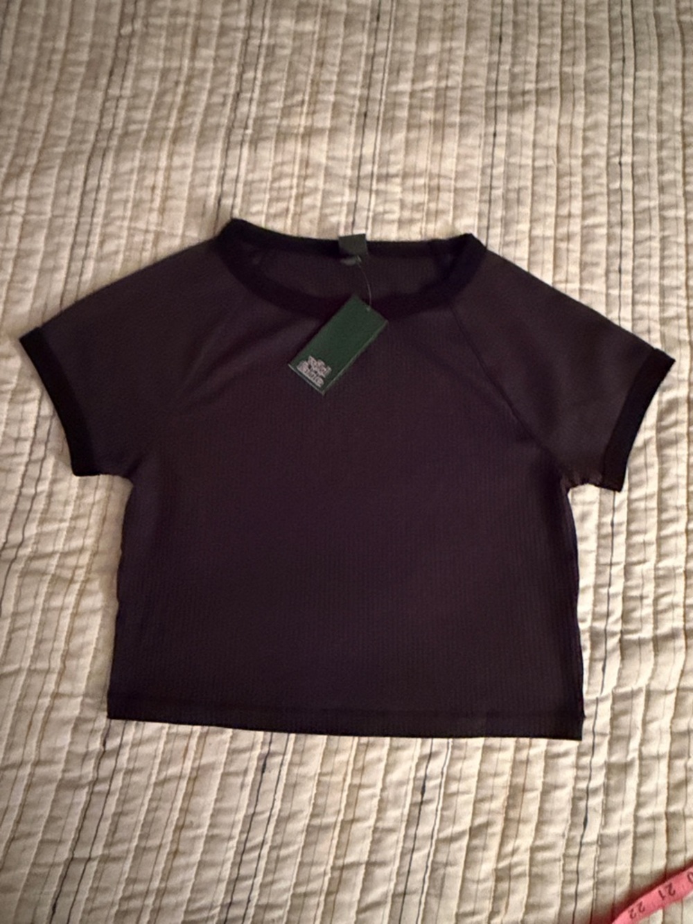 wild fable charcoal/Black Cropped Short-Sleeve Tee